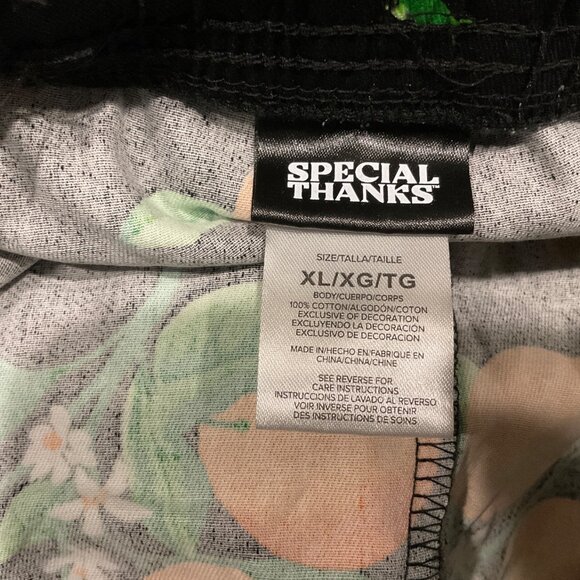 Men's Orange Print Shorts - Black XL - Picture 3 of 3